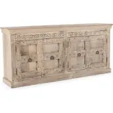 Alta 4 Door Sideboard in Bleached White Mixed Reclaimed Wood