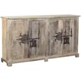 Castillo 4 Door Sideboard in Antique White Mixed Reclaimed Wood