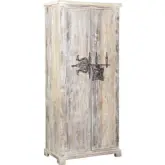 Castillo Tall Cabinet in Bleached White Mixed Reclaimed Wood