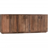 Cleo 88" 6 Door Sideboard Natural Mixed Reclaimed Wood