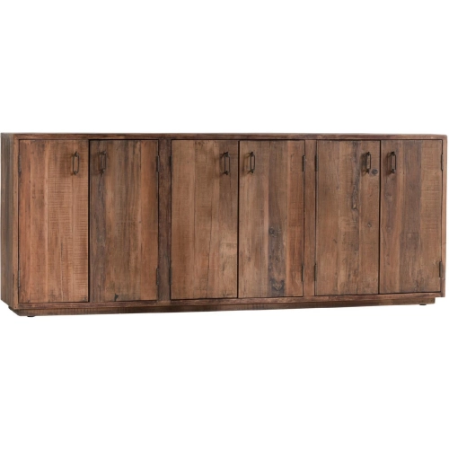 Cleo 88" 6 Door Sideboard Natural Mixed Reclaimed Wood