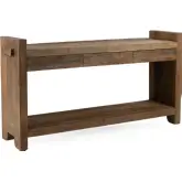 Marsa 3 Drawer Console Table in Natural Reclaimed Wood