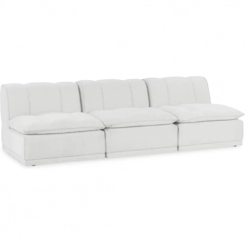 Haven Modular 3 Piece Sofa in White Fabric