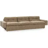 Lucca Sofa in Tufted Honey Yellow Fabric