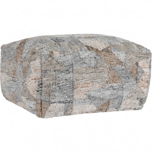 Performance Pouf Ottoman Savanna Multicolor Fabric