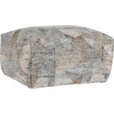 Performance Pouf Ottoman Savanna Multicolor Fabric