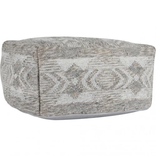 Performance Pouf Ottoman in Caravan Gray Multicolor