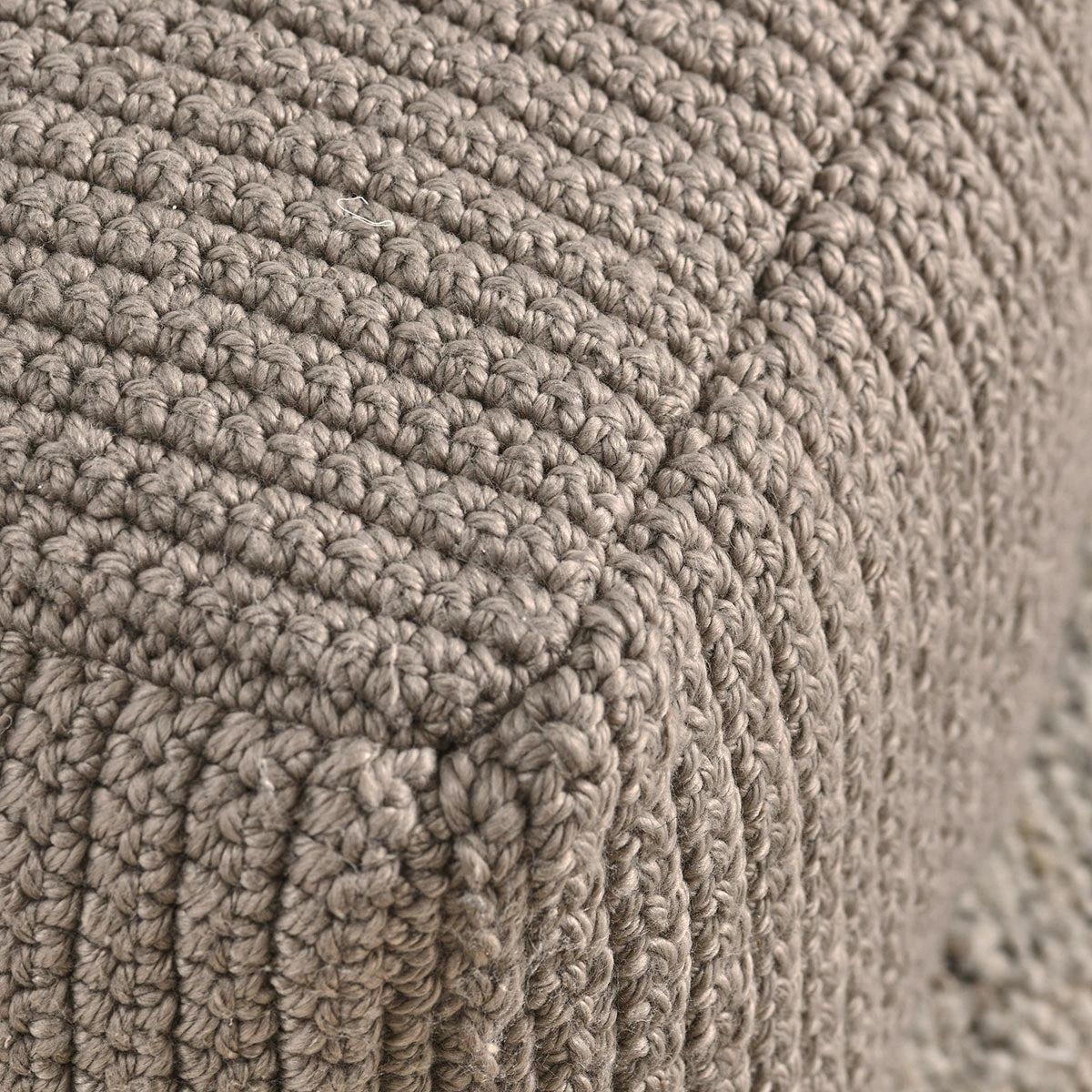 Classic Home Hide Pouf Ottoman - Thumbnail 3