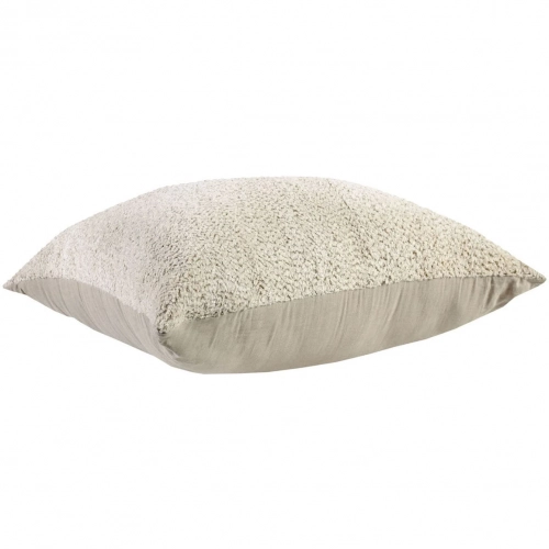 Maris Floor Cushion Ottoman in Ivory & Natural Fabric