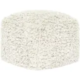 Carters 18" Pouf Ottoman in Ivory Fabric