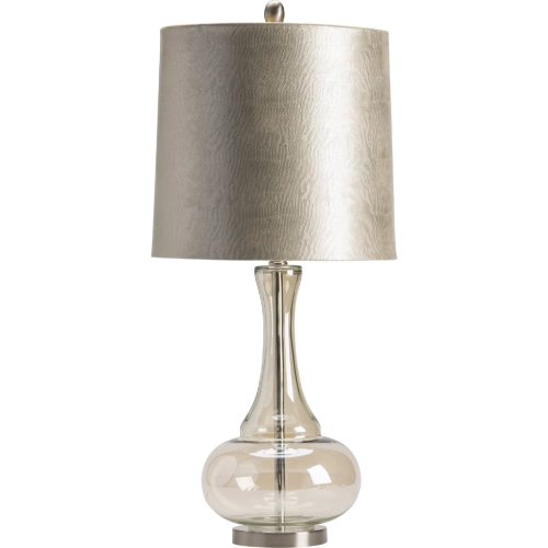 Monaca Table Lamp in Translucent Gold Glass & Gold Fabric
