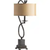 Echo Table Lamp in Bronzed Finish Metal & Natural Linen (Set of 2)
