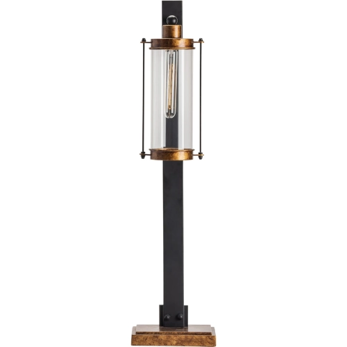 Prague Table Lamp in Black, Gilded Gold & Glass (Set of 2)
