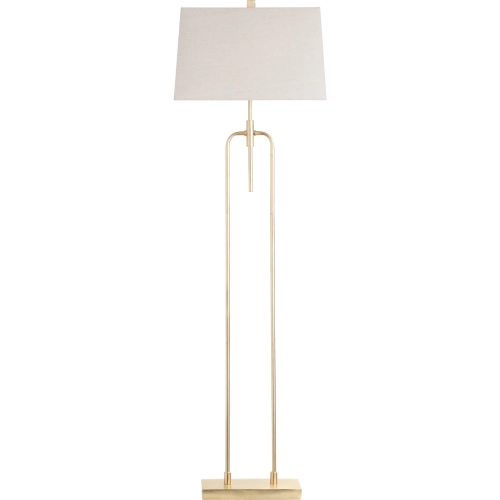 Salinas 65.5"H Floor Lamp in Gilded Gold & Natural Linen