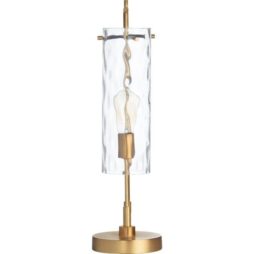 Lullisto Table Lamp in Brushed Gold Metal & Beveled Glass