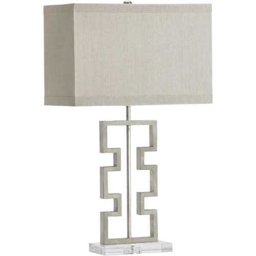 Azteca Table Lamp in Antique Metal, Acrylic & Linen (Set of 2)