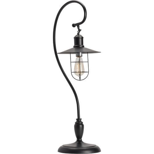Harbor Side Table Lamp in Black Metal (Set of 2)