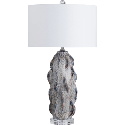 Mercer Table Lamp in Gray & Blue Hand Molded Ceramic (Set of 2)