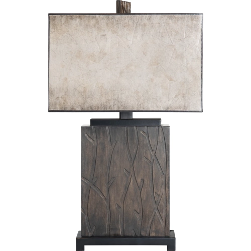 Casper Table Lamp in Dark Brown Resin & Mica