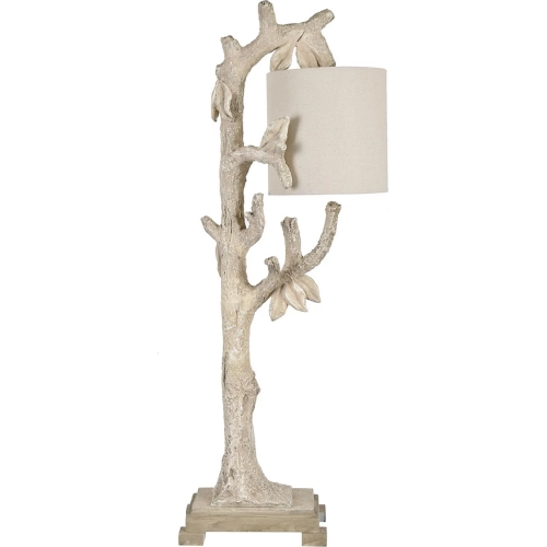 Krista Table Lamp in Beige Polyresin Branch & Oatmeal Linen (Set of 2)