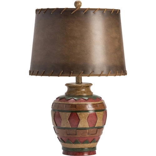 Dakota Table Lamp in Multicolor Resin & Faux Leather (Set of 2)