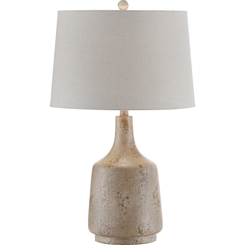 Rhys Table Lamp in Cream & Brown Resin & Linen (Set of 2)