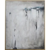 Emerson Abstract Canvas Painting in Blue & White