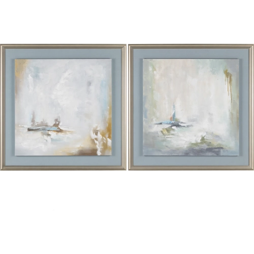 Serenity Abstract Canvas Painting in Blue & Multicolor