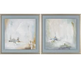 Serenity Abstract Canvas Painting in Blue & Multicolor