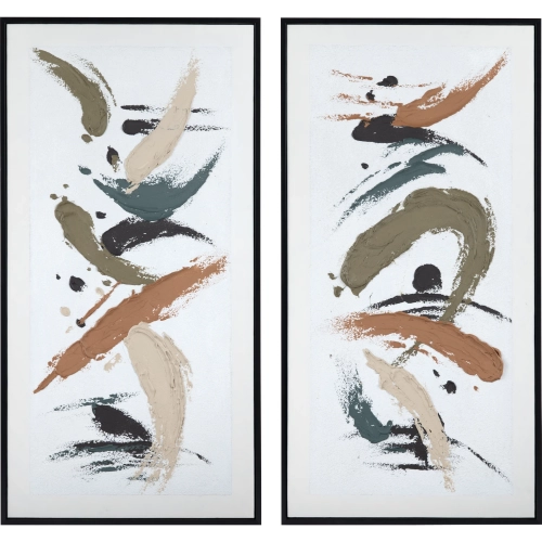 Calliope Abstract Canvas Painting Wall Art in Multicolor