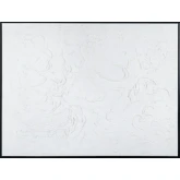 Ghesso Canvas Painting in White Finish