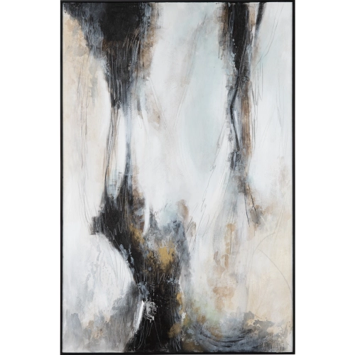 Stormy Days Abstract Canvas Painting in Multicolor