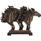 Running Free Horse Statue in Wood