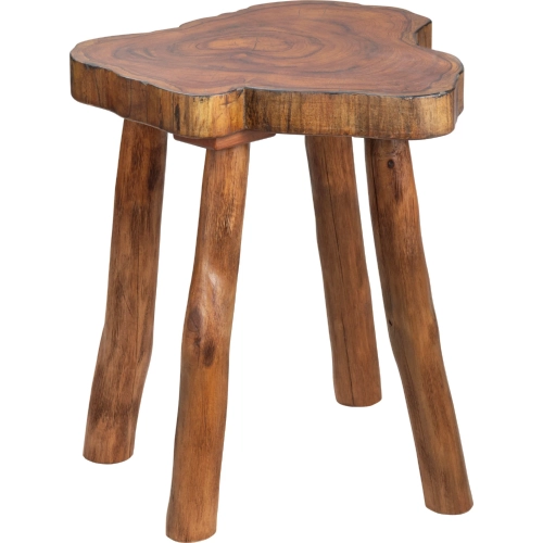 Woodland End Table in Live Edge Brown Bayur Wood