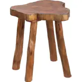 Woodland End Table in Live Edge Brown Bayur Wood
