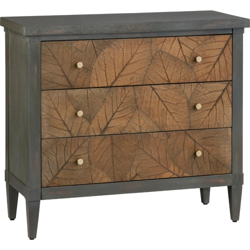 Arbor 3 Drawer Chest in Gray & Brown Wood
