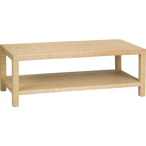 Providence Cocktail Coffee Table in Beige Rafia