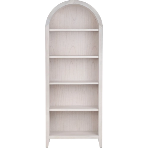 Serenity 5 Shelf Bookcase Etagere in White Washed Wood