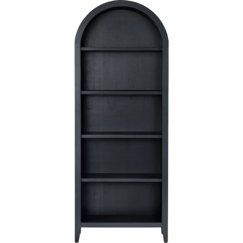 Porter 5 Shelf Bookcase Etagere in Black Wood