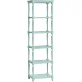 Evermore 5 Shelf Etagere Bookcase Turquoise