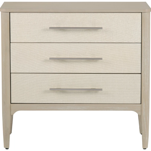 Sterling 3 Drawer Chest in Wood & Cream Raffia