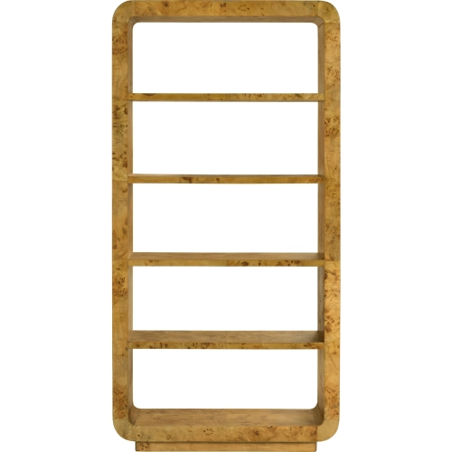 Richmond 4 Shelf Etagere Bookcase in Mappa Burl Wood
