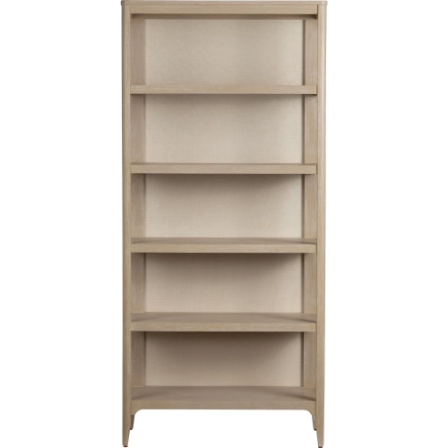 Sterling 4 Shelf Etagere Bookcase in Wood & Rafia