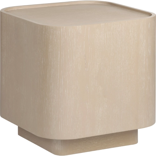 Bristol Square End Table in Brushed Tan Wood