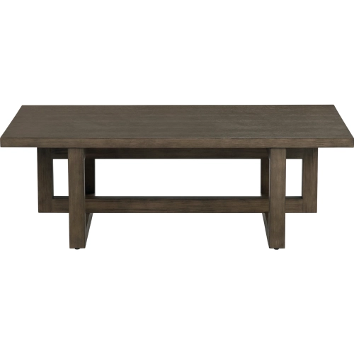 Lennox Cocktail Coffee Table in Brown Finish Wood