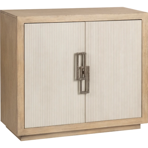 Haven 2 Door Cabinet in Washed Tan & Cream Wood
