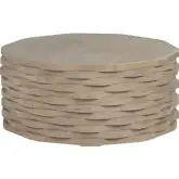 Baker Round Lift Top Cocktail Coffee Table in Tan Finish Wood