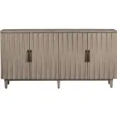 Butler 76" 4 Door Media Credenza Sideboard in Tan Finish Wood