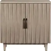 Butler 2 Door Cabinet in Tan Finish Wood