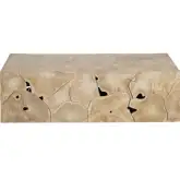 Jackson Cocktail Coffee Table in Tan Finish Teak Wood